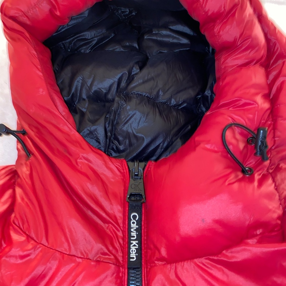 Calvin Klein Red Puffer Jacket Size XL - Picture 11 of 16